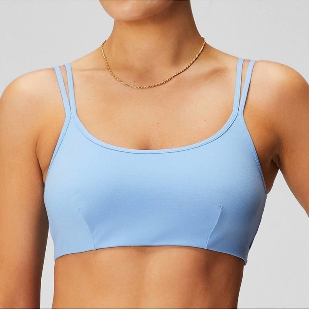 Fabletics Womens Bluebell Blue Low Impact Cross-Back Bra NWT Size Small